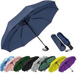 SIEPASA Windproof Travel Compact Umbrella-Automatic Umbrellas for Rain-Compact Folding Umbrella, Travel Umbrella Compact, Small Portable Windproof Umbrellas for Men Women Teenage. (Navy Blue)