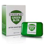 BARBERUPP Alum Block, After Shave,100% Alum, Shaving Accessory,100 Grams Storage Case Included,Styptic Skin Soothing Alum Green Blok.