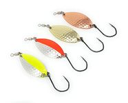 Prime Lures Casting Fishing Spoons in 2/5oz and 5/8oz (Orange, Chartreuse, Brass, Copper, 2/5oz)