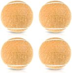 Walker Precut Tennis Balls for Walkers 4pcs Pre Cut Walker Glide Balls for Chairs Desks Furniture Legs and Floor Protection Heavy Duty Long Lasting Felt Pad Glide Coverings (Beige)