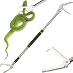 Snake Grabber 62-inch Aluminum Alloy，The Most Advanced Splicing Stainless Steel Reptile Catcher, Rattlesnake Catcher, Wide jaw handling Tool.