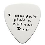 Fathers Day Gift Mens I couldn't Pick a Better Dad Guitar Pick Custom Gift for Daddy Papa Stainless Steel (Polished)