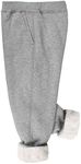 Yeokou Unisex Boys Girls Kid's Sherpa Lined Athletic Jogger Fleece Sweatpants (3T, LightGrey)