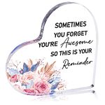 Moyel Friend Gifts Women Thank You Gifts for Coworkers Friendship Christmas Birthday Gifts for Women Her Sister Boss Wife Daughter Mom Acrylic Ornaments Acrylic Plaque, 5”X5”X0.6”