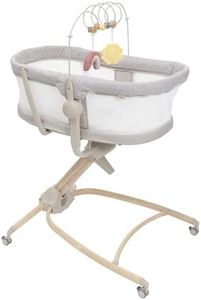 Chicco Baby Hug 4in1 Armonia, Wiege, Wippe, Hochstuhl und Tischstuhl 0-36 Monate, höhenverstellbar mit Pedal, Spielbügel und Netzstoff für Luftzirkulation, platzsparende Lösung