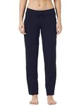 Jockey Women's Relaxed Fit Cotton Track Pant 1302_Navy Blazer_L