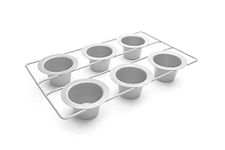 Fox Run Popover, Yorkshire Pudding and Cupcake Pan, 6 Cup, Stainless Steel