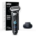 Braun Electric Shaver for Men, Series 7 7120s, Wet & Dry Shave, Turbo & Gentle Shaving Modes, Waterproof Foil Shaver, Engineered in Germany, with Precision Trimmer, Space Grey