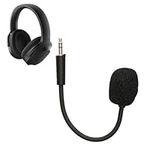 kwmobile Microphone Compatible with Razer Barracuda X - Replacement Mic for Gaming Headphones - Black