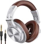 OneOdio A70 Bluetooth Over Ear Headphones, Studio Headphones with Shareport, Foldable, Wired and Wireless Professional Recording Headphones with Stereo Sound for Electric Drum Piano Guitar (Silver)