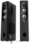 F&D T60X Twin Tower Speakers (Black) | Wireless Bluetooth Speaker | 220W Bass Boosted Output Power/Wireless Mic/Karaoke Function/LED Display | BT 5.0/FM/USB/AUX | Speaker For TV, Laptop & Mobile