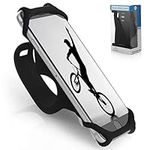 TeamObsidian Premium Bike PHONE HOLDER [SiZE L] Made of Durable Non-Slip Silicone. Bike Phone Mount/Universal Cradle for 99% of Smartphones and All Bicycle Handlebars. Secure and Flexible - Silico'