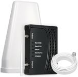 Cell Phone Signal Booster for Band 66/2/4/5/12/17/13/25 | Up to 2,500 Sq Ft | Boost 4G Data Signal | 70dB Cellular Repeater with High Gain Antennas | ISED Approved