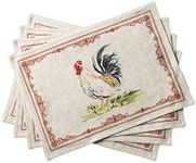 Maison d' Hermine Placemat 100% Cotton Decorative Placemats Washable Cloth Placemats, Home, Wedding, Restaurant, Buffet Party & Camping, Campagne - Spring/Summer (Set of 4)