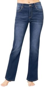 PajamaJeans Bootcut Jeans for Women - Stretch Jeans for Women, Indigo Distressed, LG