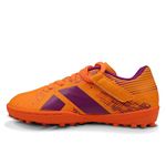 Nivia Rabona 2.0 Football Turf Shoes for Kids, Rubber Sole with PVC Synthetic Leather Upper, Soft Cushion die Cut NR eva Insole, Turf Boots for Kids (Orange, UK02)