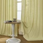 Joydeco Linen Curtains 108 Inch Length 2 Panels Set, Curtains for Living Room, Light Filtering Curtains 108 Inches Long, Living Room Curtains 108 Inches Long