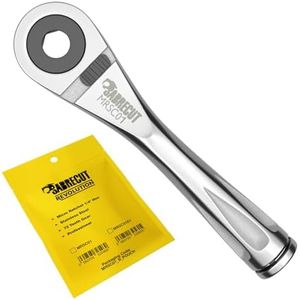 SabreCut 1 x MRSC01 Mini Micro Ratchet 1/4" Hex Stainless Steel Professional 72 Tooth Gear Hand Ratchet Wrench