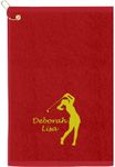 Personalized Golf Towels with Corner Grommet - 16"x26" Velour Cotton Golf Towels with Name - Custom Golf Towels for Golf Bags for Men - Quick Dry Golf Bag Towel - Golf Accessories for Men - Burgundy