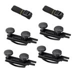 Yuhtech 4 Pcs Roof Box Mounting U Bracket, Universal Car Van Mounting Fitting, Accessories for Roof Boxes with 8 Robust Lock Nuts and 2 Straps