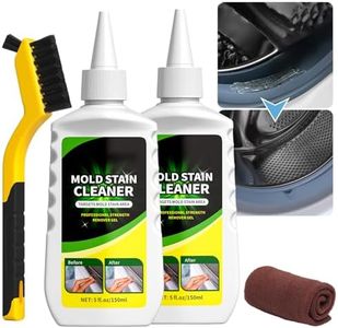 Home Remover Gel, 2 Pack Washing Machine Cleaner Stain Remover Gel for Front Loader Washing Machine Seal with Brush and Towel for Bathroom, Refrigerator Sealant, Wall, Tile Grout, Kitchen (10 fl oz)