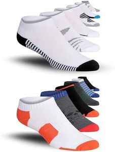 JAMES FIALLO Men's 12-Pairs Performance Low Cut Athletic Urban-inspired Foot Patterned Color Contrast Sport Socks, 2892-86-T1