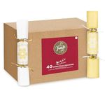 Catering Christmas Crackers 40 Pack | Silver & Gold Bulk 12" Crackers with Updated 2025 Gifts | Perfect for Restaurants, Hotels, Weddings & Schools | Includes Hat, Joke & Premium Gift