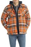 Legendary Whitetails Men's Standard Maplewood Hooded Shirt Jacket, Tomahawk Plaid, Large