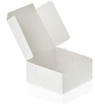 25 x White Cake Box 6" x 6" x 3" Cupcake, Muffins, Mince Pies, Cakes & more