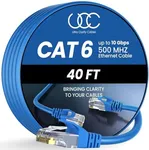 Cat 6 Ethernet Cable 40 ft, 10Gbps 