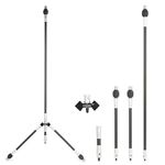 Archery Bow Stabilizer Balance Bar Set 5" 12" 30" Balance Bar Stabilizer Rod Removable Pure Carbon Fiber Extension Pole Recurve Bow Compound Bow Stabilizer Accessories (Silver)