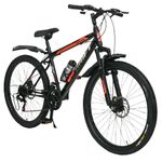 VESCO Drift NXG 26-T with Geared MTB Mountain Bicycle/Bike 21 Speed Gear Cycle with Front Suspension and Dual Disc Brake | 18" Frame Ideal for Men & Women (Black)