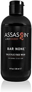 Billy Jealousy Assassin Bar None Salicylic Face Wash Men's, Non-Abrasive Face Exfoliant for Combination and Oily Skin, Unclogs Pores and Tones Skins, 8 Fl Oz