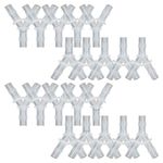 Horiznext plastic 7/16" Y shape 3 way barbed connector for air hose, water pipe pp polypropylene barb fitting. (Pack of 20 pcs)