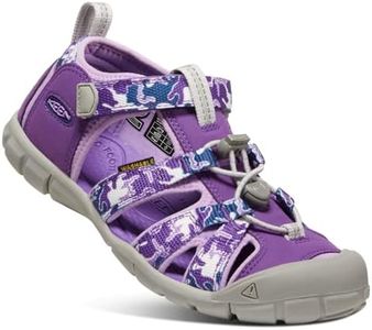 KEEN Unisex-Child Seacamp 2 CNX Closed Toe Sandals, Camo/Tillandsia Purple, 1