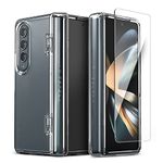 VRS DESIGN Simpli Fit Crystal for Galaxy Z Fold 4 5G (2022), Premium Modern Slim Style Semi-Auto Hinge Case (Clear)