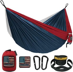 Wise Owl Outfitters Camping Hammock - Portable Hammock Single or Double Hammock Camping Accessories for Outdoor, Indoor w/Tree Straps