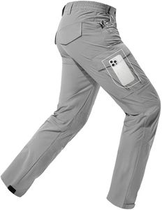Zylqus Men's Lightweight Hiking Cargo Pants Water-Resistant Quick-Dry Climbing Camping Fishing Work Outdoor Pants Light Grey 30W x 30L