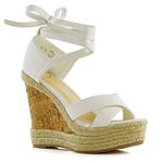 Womens Platform Wedge Heel Espadrilles Sandals Lace Tie Up Ladies Summer Strappy Shoes Size 3-8