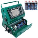 1.3kW Butane Gas Portable Heater | Compact & Lightweight | Temperature Control & Built-in Ignition | Swivel Body | 1.3kW Output Ceramic Burner | Ideal For Camping