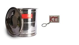 KTC Plus Stainless Steel Atta pawali, Water Tanki, Grocery Container Box (Capacity: 25 Kg) with KTC PLUS Key Ring