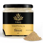 VRIJ Triphala Powder | 400Gm | Amla | Haritaki | Vibhitaki/Baheda | Digestive Aid | Detoxification | Organic | Unadulterated | Genuine | Natural | Authentic | (200G x Pack of 2)