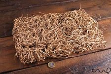 Brown [Khakhi] Crinkle Shredded Paper Grass Filler Strips Environmentally Friendly Food Grade for Gift Hamper Tray Basket Box Packaging, Wedding and Birthday Decoration (1000 Grams / 1 KG)