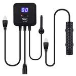 hygger 500 Watt Aquarium Heater with LED Digital Temperature Controller, Submersible Fish Tank Water Heater for 110-450L Tank