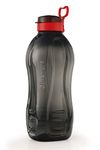 oliveware Jumbo 2 Litre Water Bottle, 100% Leak Proof, BPA Free Premium Plastic Bottle, for Home & Office, Sturdy with Holder, Pack of 1 - (Black_Red)