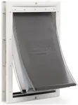 PetSafe Extreme Weather Dog Door for Exterior Door - Energy Efficient Door for Cats and Dogs –Insulated Flap System, for Large Dogs up to 100 lb - Plastic Frame
