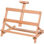 MEEDEN Tabletop H-Frame Studio Easel, Adjustable Beechwood Art Painting Easel, Portable Desktop Wooden Easel Stand for Artist, Beginners & Students, Holds Canvas up to 21"