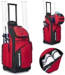 KAVIGOR Rolling Baseball Bag with W