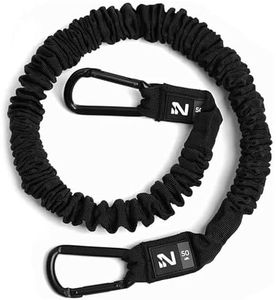 Iron Neck Resistance Band - Durable Exercise Band with Steel Carabiners for Neck Trainer, Exerciser, & Strengthener - Training, Strength Workouts, Stretching, & Rehab - for Home & Gym Use - 50 lbs.