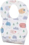 Disposable Baby Bibs- 40 Pack- Convenient Travel Friendly- Cute Designs for Kids (Counting Sheep)